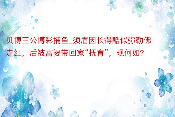 贝博三公博彩捕鱼_须眉因长得酷似弥勒佛走红，后被富婆带回家“抚育”，现何如？